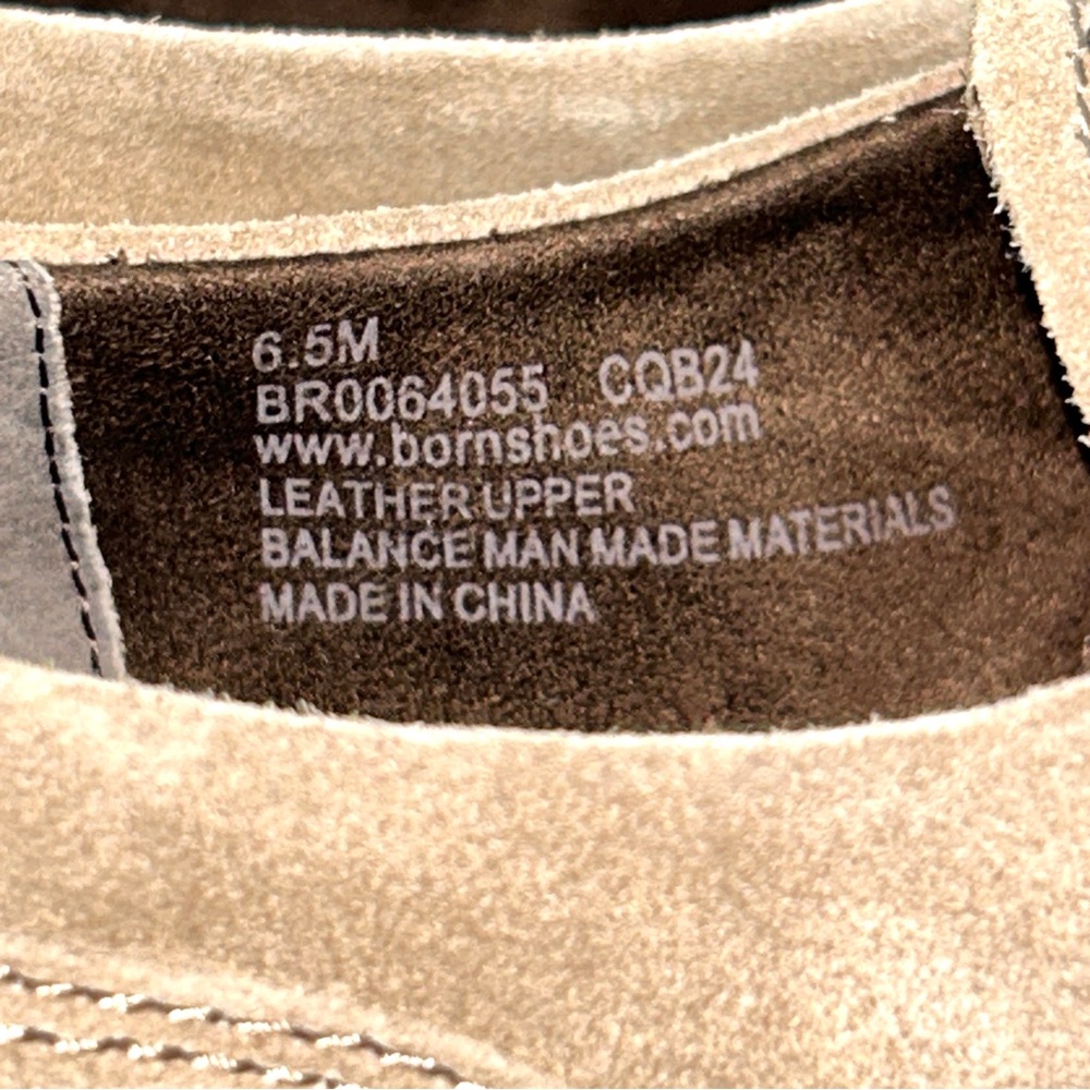Born Womens Size 6.5 Corby Moc Toe Taupe Suede Lace Up Derby Oxfords Shoes - Picture 8 of 16